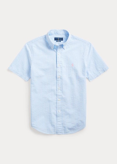 Men's Polo Ralph Lauren Custom Fit Seersucker Shirts | 085327FVC